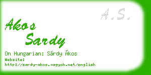 akos sardy business card