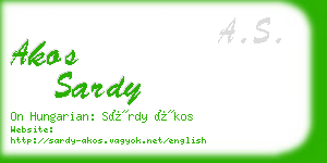 akos sardy business card